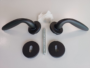 Maniglia Roma rosetta tonda d.50x6h bocchetta foro chiave ANO-Nero Opaco Ral 9005 | GPB Ghidini - immagine 2